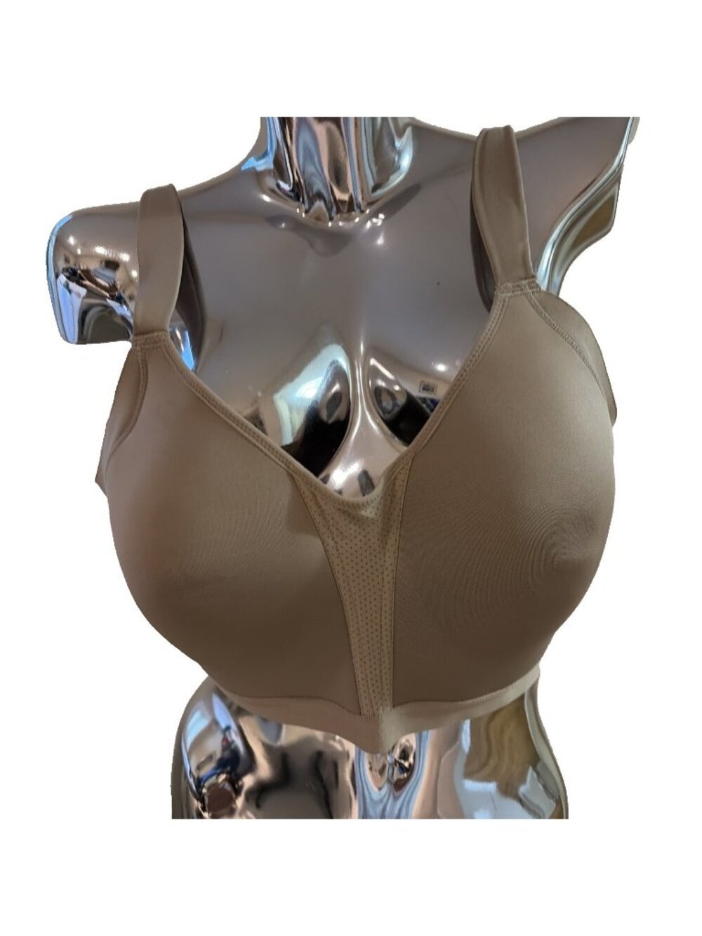 Blissful Benefits by Warner's WM1251 Women's Bra Size 2XL Beige Wireless Comfort